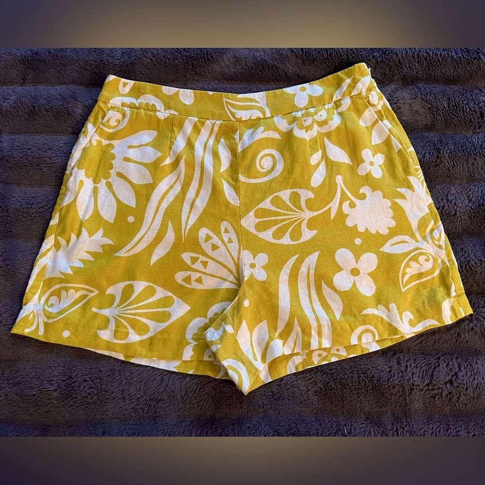 Boden Yellow Floral Women's Shorts